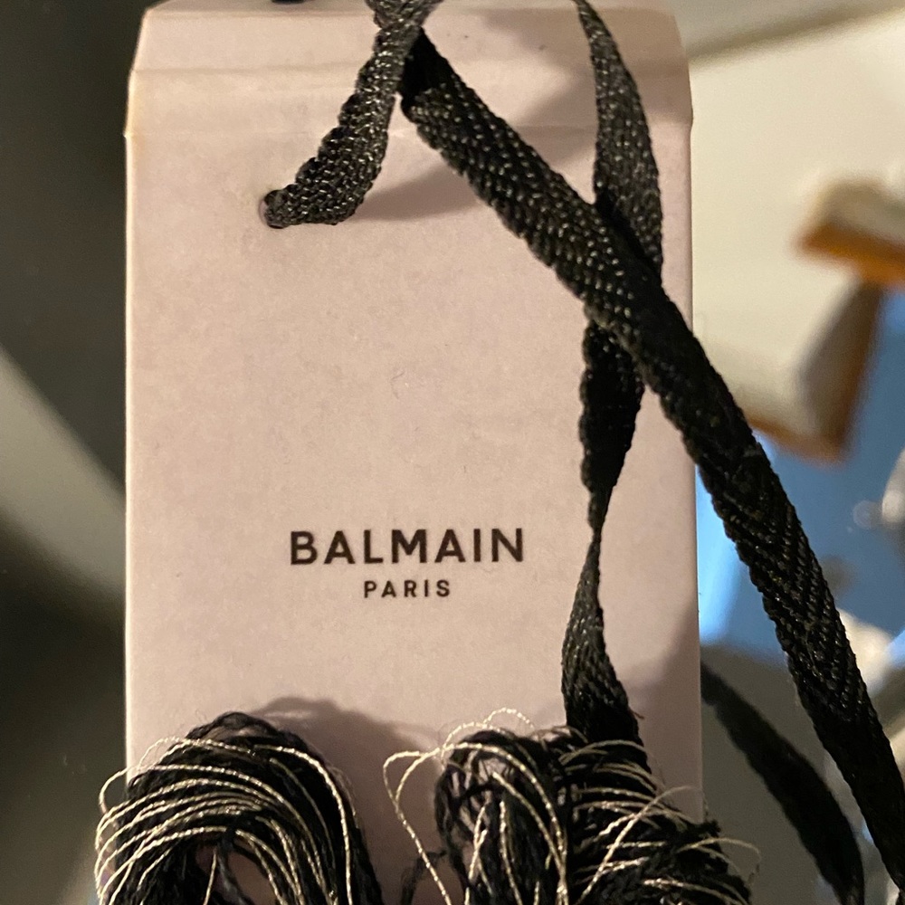 Balmain monogram-jacquard knitted mini dress